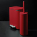 Set Poubelle à  pédale 5L & Brosse Wc AKIRA Rouge mat Spirella