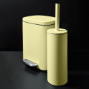 Set Poubelle à  pédale 5L & Brosse Wc AKIRA Jaune mat Spirella
