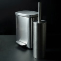 Set Poubelle à  pédale 5L & Brosse Wc AKIRA Inox Brossé Spirella