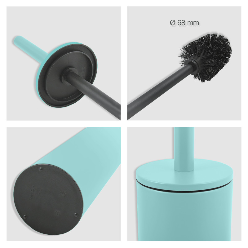 Set Poubelle à  pédale 5L & Brosse Wc AKIRA Turquoise mat Spirella