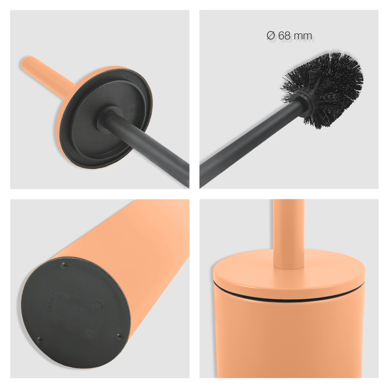 Set Poubelle à  pédale 5L & Brosse Wc AKIRA Pêche mat Spirella