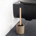 Escobillero con soporte de poliresina y madera SYBELLA cappuccino Spirella