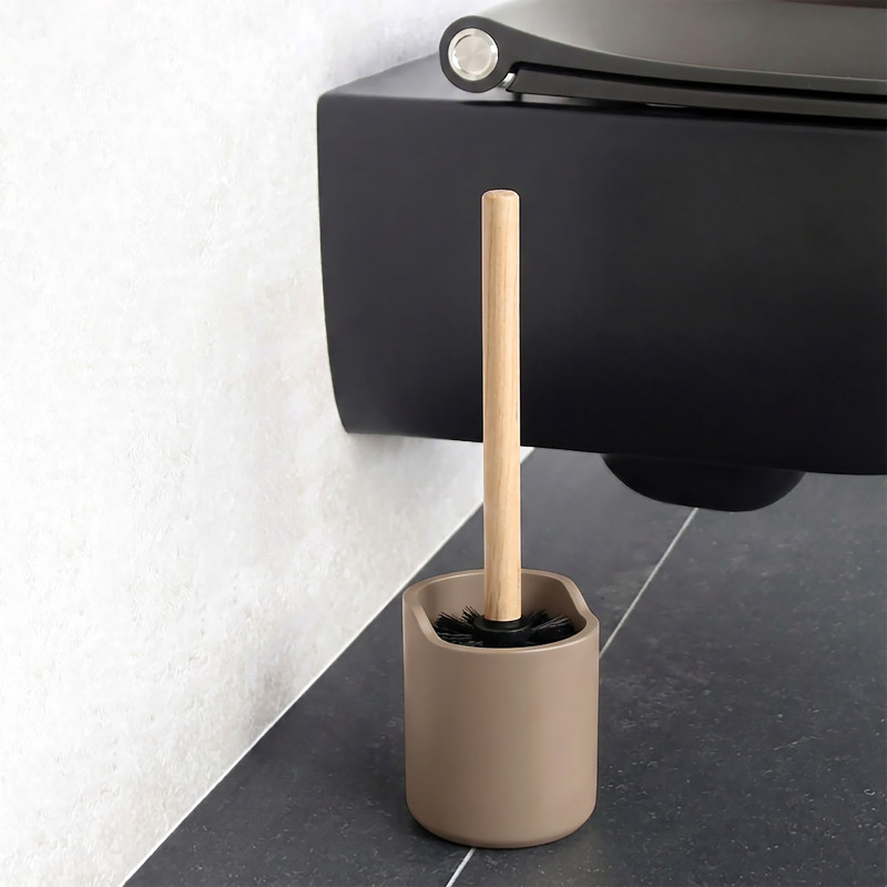 WC-Bürste mit Halter Polyresin & Holz SYBELLA cappuccino Spirella