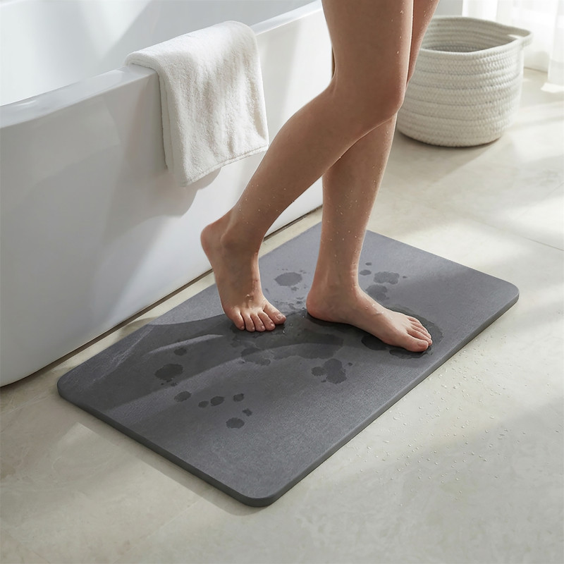 Diatomite bath mat dark grey 60 x 39 cm SPIRELLA