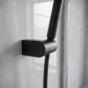 Support mural orientable pour pommeau de douche noir matt – Réglable – Olga ABS