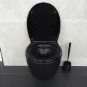 Toilet seat HARRY Black - Zinc Hinge Spirella