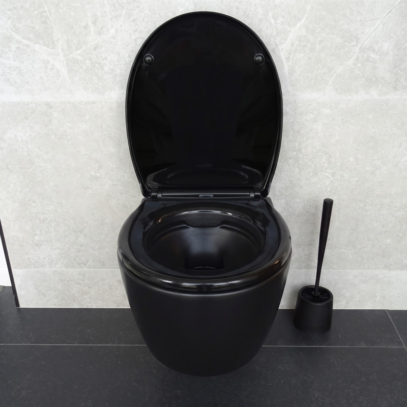 Abattant wc HARRY Noir - Charnière Zinc Spirella