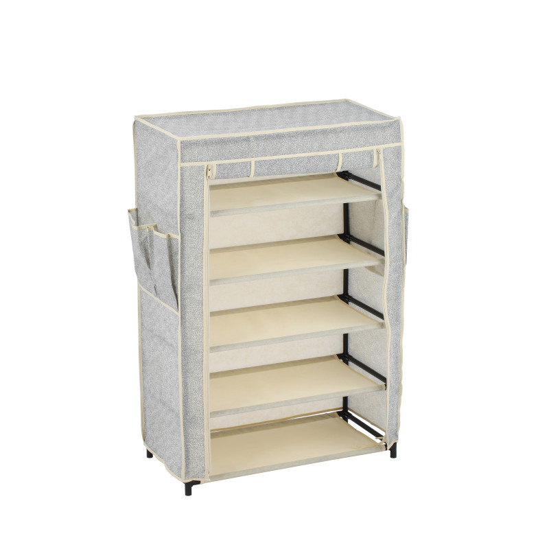 Shoe storage with shelves and pockets Gray MSV