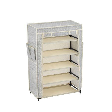 Shoe storage with shelves and pockets Gray MSV