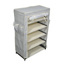Shoe storage with shelves and pockets Gray MSV