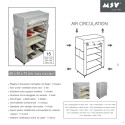 Shoe storage with shelves and pockets Gray MSV