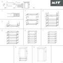 Shoe storage with shelves and pockets Gray MSV