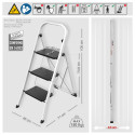 Escabeau 3 Marches pliant en Acier Max 150kg (46x71x105cm) MSV