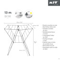 Wäscheständer Tetra 13M Weißer Stahl MSV