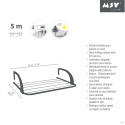 Etendoir balcon 5M Acier Blanc & Noir MSV
