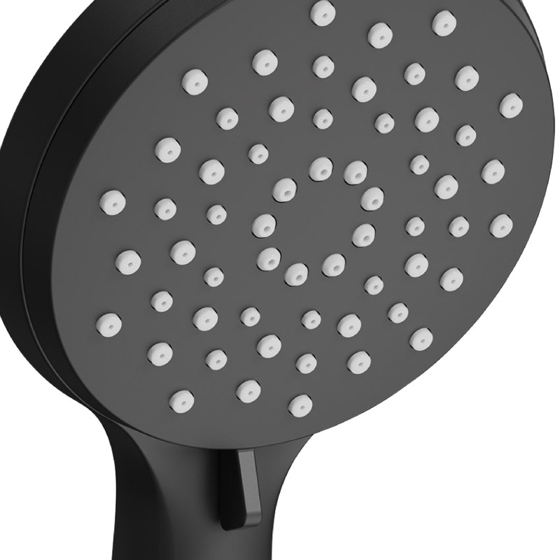Pommeau de douche MSV Ezio Noir matt – 3 fonctions – Économie d’eau 69 % – Ø 100 mm