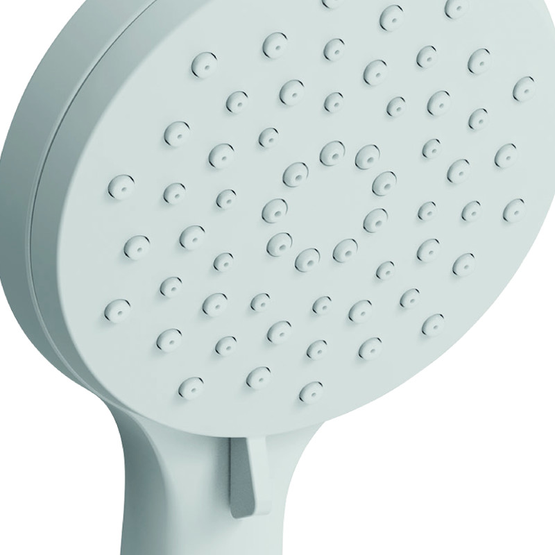 Pommeau de douche MSV Ezio Blanc matt – 3 fonctions – Économie d’eau 69 % – Ø 100 mm