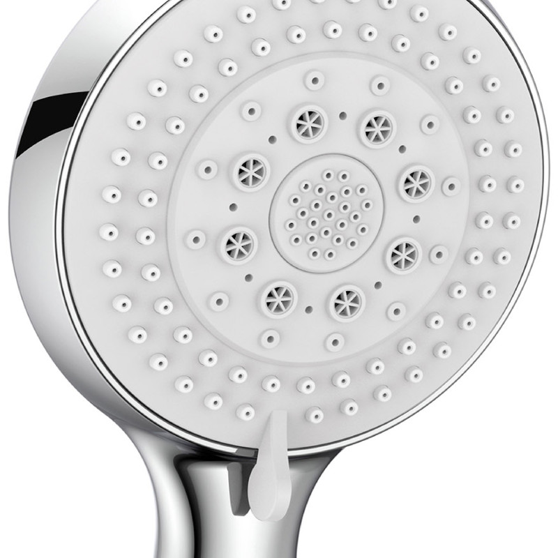 Pommeau de douche MSV Lior Ø 115 mm – 8 fonctions – Économie d'eau 65 % – Chromé