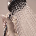 Pommeau de douche MSV Isao Ø 100 mm avec flexible 150 cm – 3 fonctions – Économie d'eau 69 % – Chromé