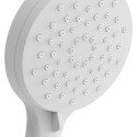 Pommeau de douche MSV Isao Ø 100 mm avec flexible 150 cm – 3 fonctions – Économie d'eau 69 % – Blanc matt