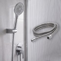 Flexible de douche MSV Teddy 1,50 m Ø14 mm – Double verrouillage anti-torsion – Chrome