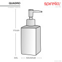 Soap dispenser Ceramic QUADRO Black Spirella