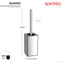 Toilet brush with holder Porcelain QUADRO White Spirella