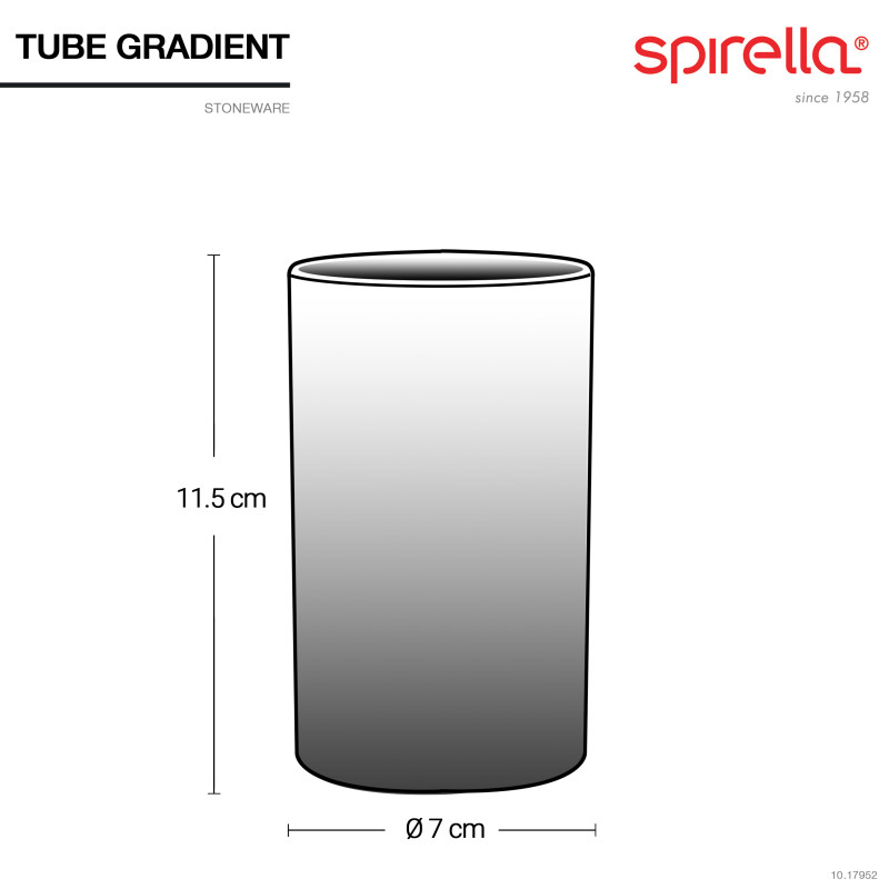 Vaso Cerámico TUBE GRADIENT Negro Spirella