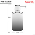 Dispenser sapone ceramica TUBE GRADIENT Nero Spirella