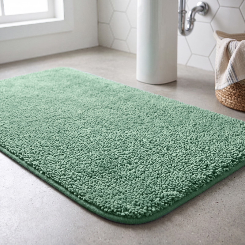 Microfiber bath mat HIGHLAND 70x120cm Green Basil Spirella