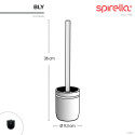 Toilet brush with Polyresin holder BLY Black & Gold Spirella