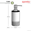 Dispenser di sapone in poliresina e bambù YUMA in bianco e nero Spirella