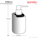 polyresin and wood soap dispenser SYBELLA berry Spirella