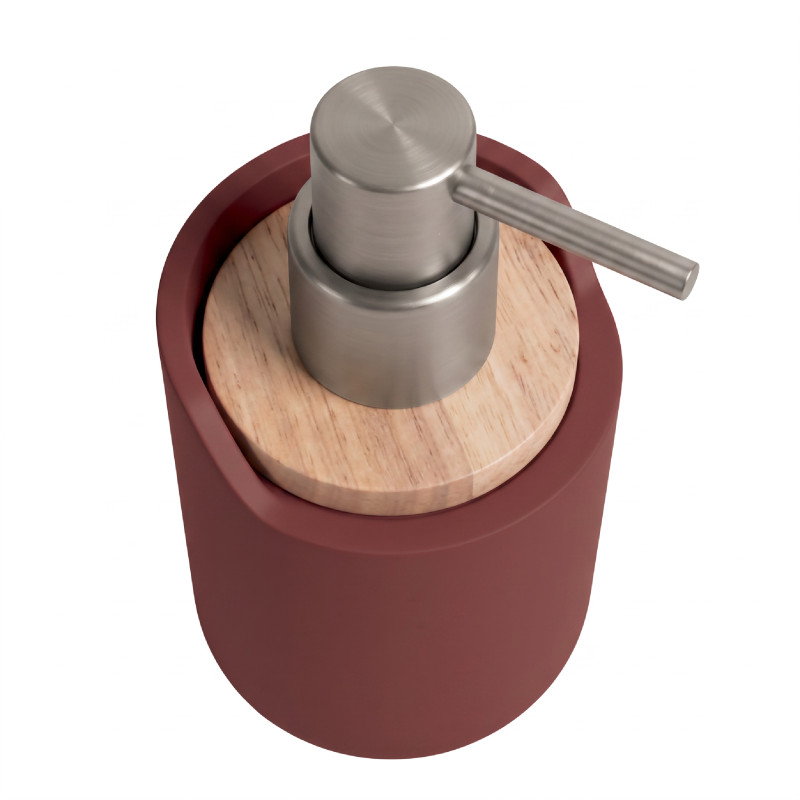 Seifenspender Polyresin und Holz SYBELLA berry Spirella