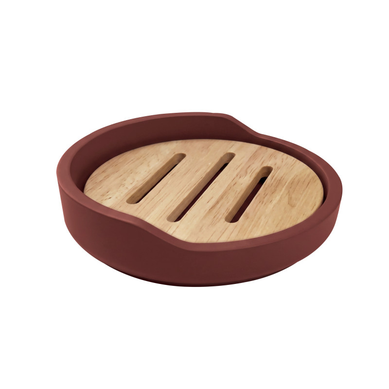 Seifenschale Polyresin & Holz SYBELLA berry Spirella