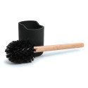 Brosse wc avec support Polyrésine & bois SYBELLA noir Spirella