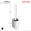 Toilet brush with polyresin & wood holder SYBELLA black Spirella