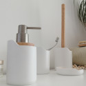 polyresin and wood soap dispenser SYBELLA white Spirella