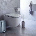 Scopino con supporto in ceramica TUBE-MATT argento opaco Spirella