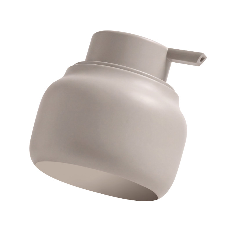 Dispenser per sapone ZAC in poliresina – 180 ml, finitura greige opaco