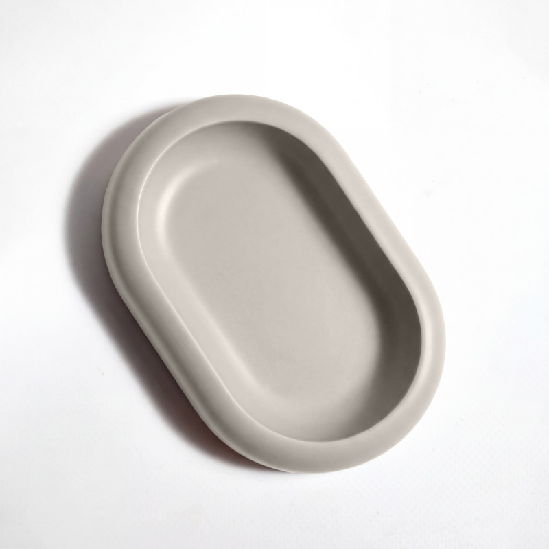 Porte-savon ZAC en polyresine – finition greige mate, design moderne