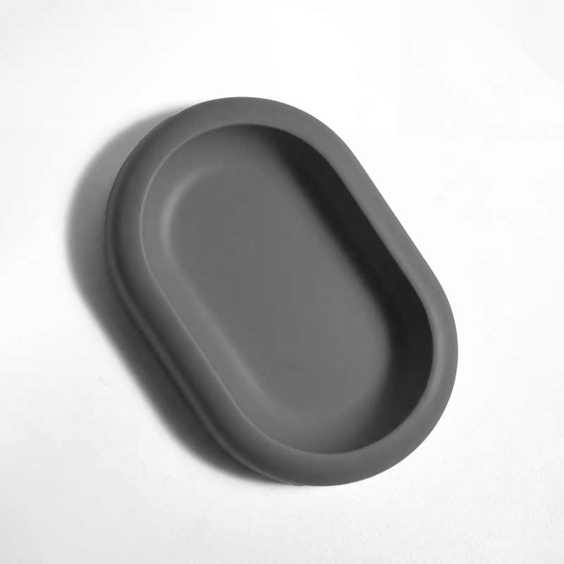 Porte-savon ZAC en polyresine – finition gris charbon mate, design moderne