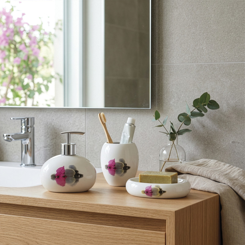 Soap dispenser Ceramic JAVA BORNEO White MSV