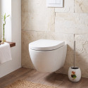 Brosse wc avec support Céramique JAVA LINGGA Décor Blanc MSV