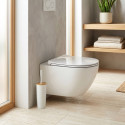 Brosse Wc avec support PS & Bambou OSLO Blanc MSV