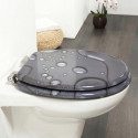 Toilet seat MDF MOANA Grey  - Stainless Steel Hinges MSV