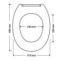 Toilet seat White - Stainless Steel Hinges MSV