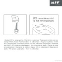 Abattant wc Blanc - Charnières PS MSV