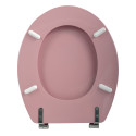 Copriwater WC in MDF rosa - cerniere in acciaio inox MSV