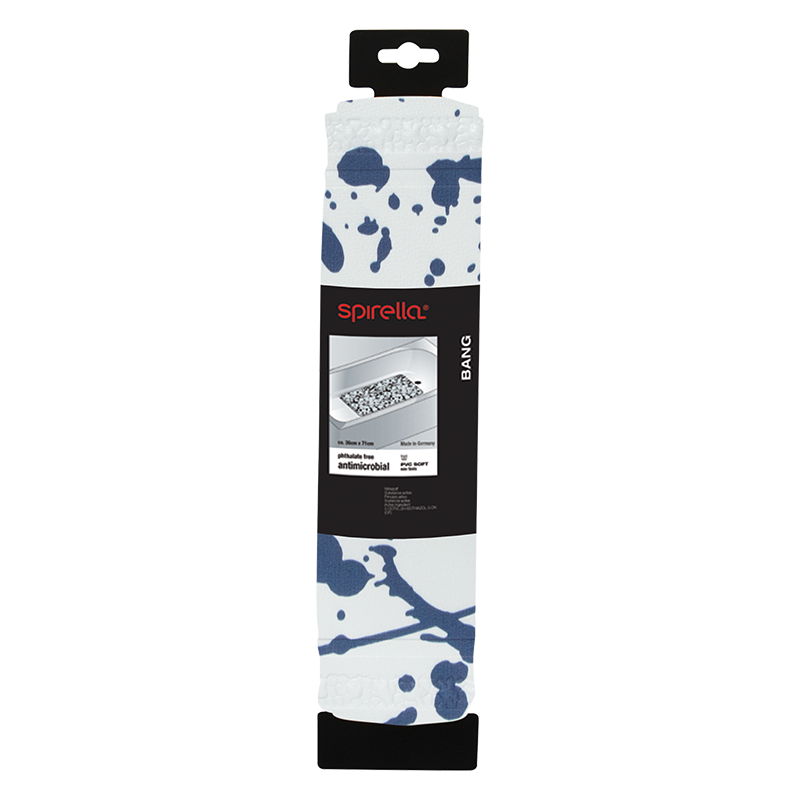 BANG Tappetino per vasca in PVC 71x36 cm Spirella Blu
